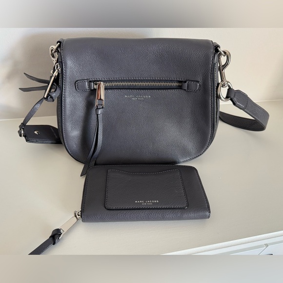 Marc Jacobs Recruit Nomad Mink Gray-Taupe Pebbled Leather Wallet - Picture 8 of 8